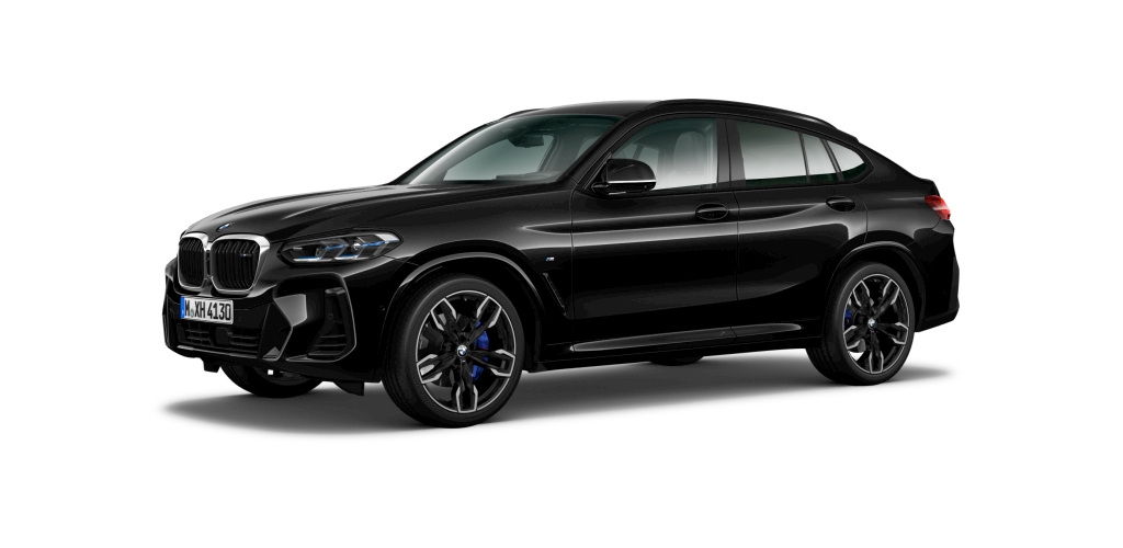 BMW X4 M40d in Schwarz von vorne BMW X4 M40d in Schwarz von vorne