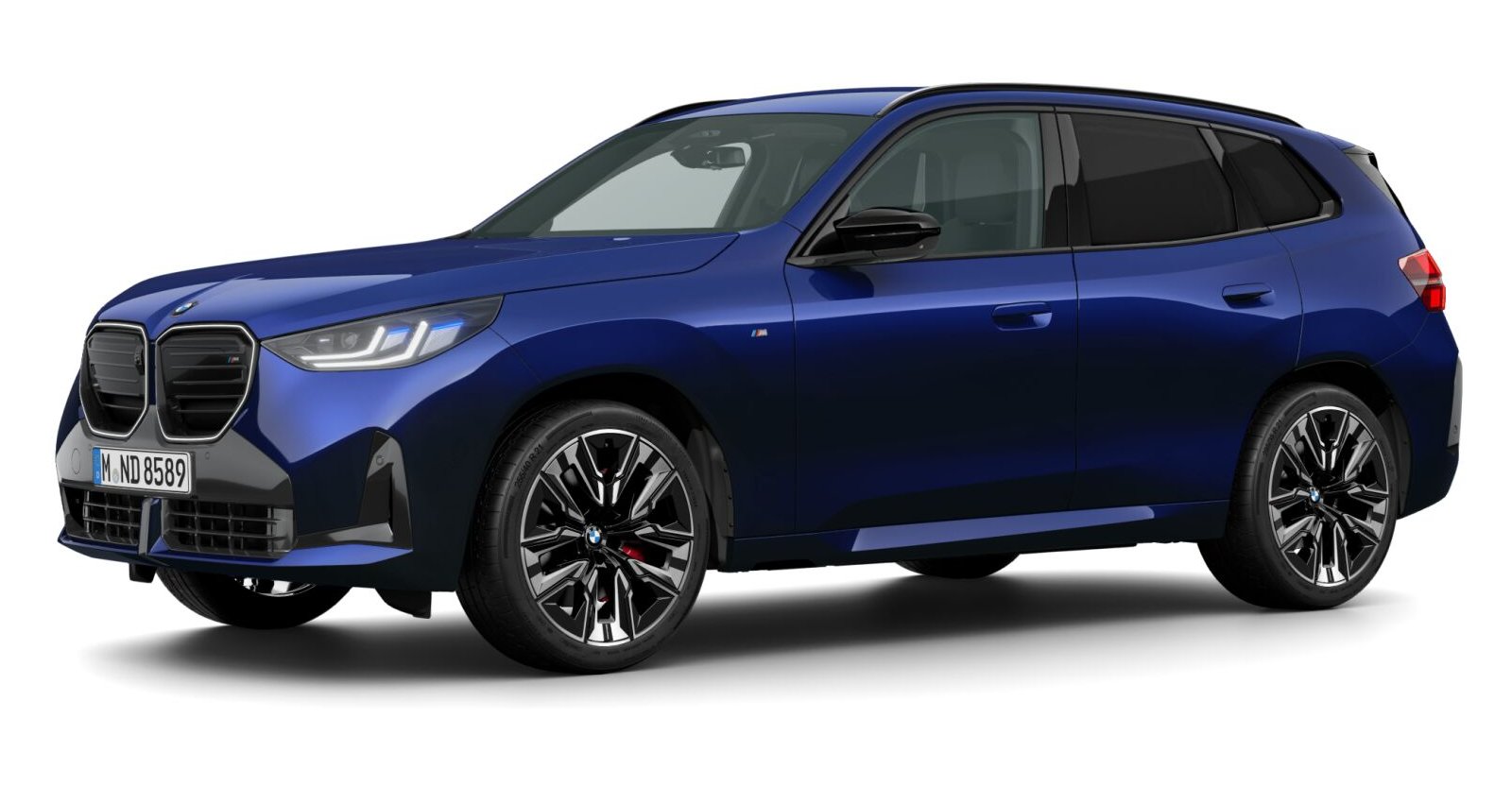 BMW X3 M50 xDrive in Blau von vorne BMW X3 M50 xDrive in Blau von vorne