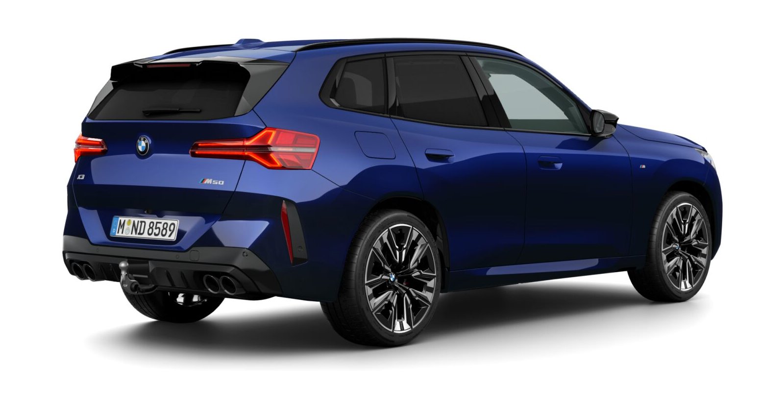 BMW BMW X in Blau von hinten BMW BMW X in Blau von hinten