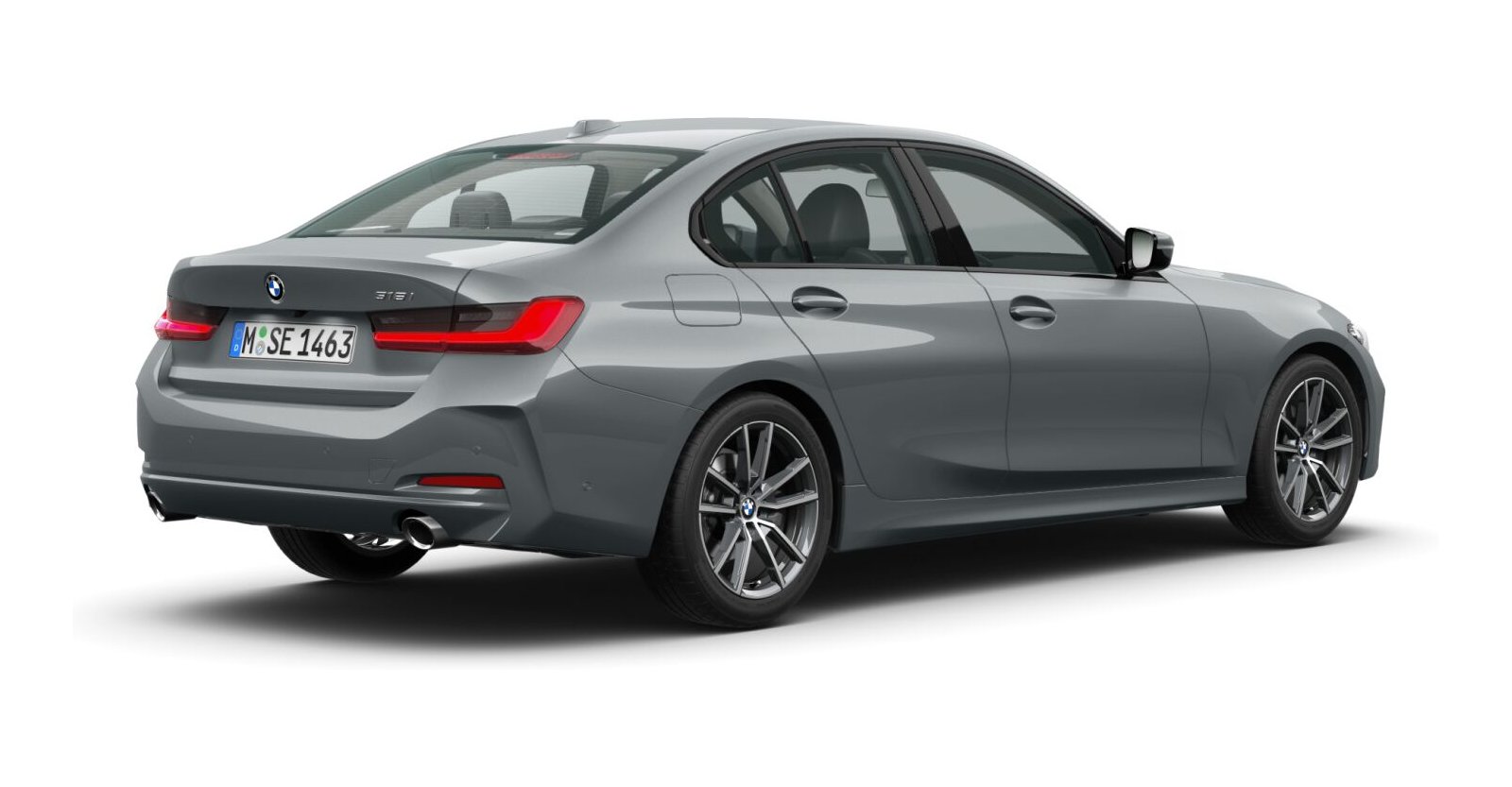 BMW BMW 3er in Grau von hinten