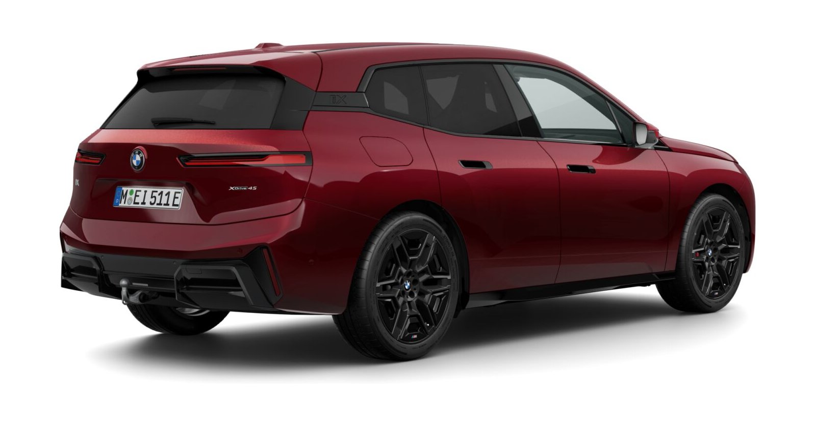 BMW BMW I in Rot von hinten