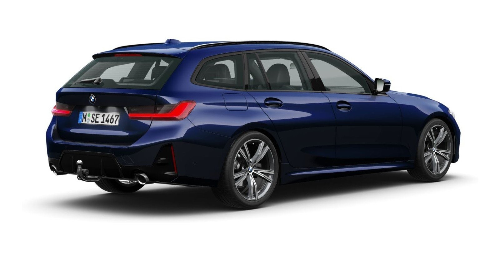 BMW BMW 3er in Blau von hinten BMW BMW 3er in Blau von hinten