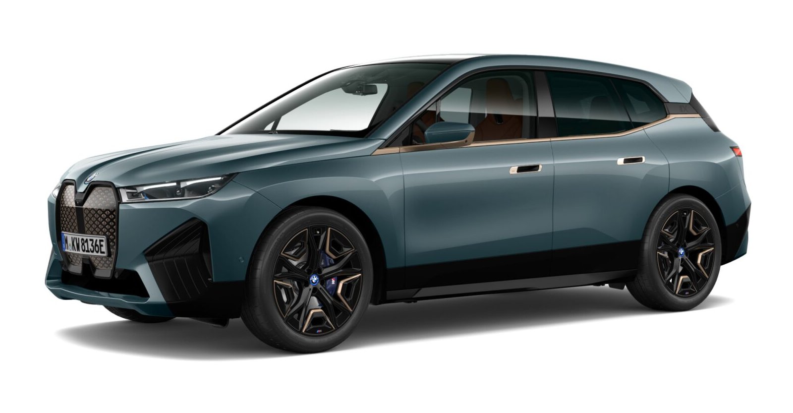 BMW BMW I in Blau von vorne BMW BMW I in Blau von vorne