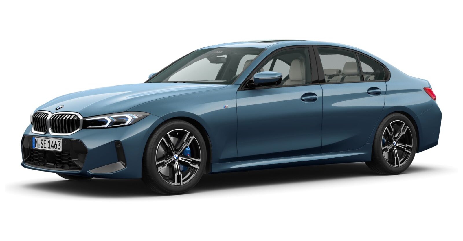 BMW 330i xDrive Limousine in Blau von vorne BMW 330i xDrive Limousine in Blau von vorne