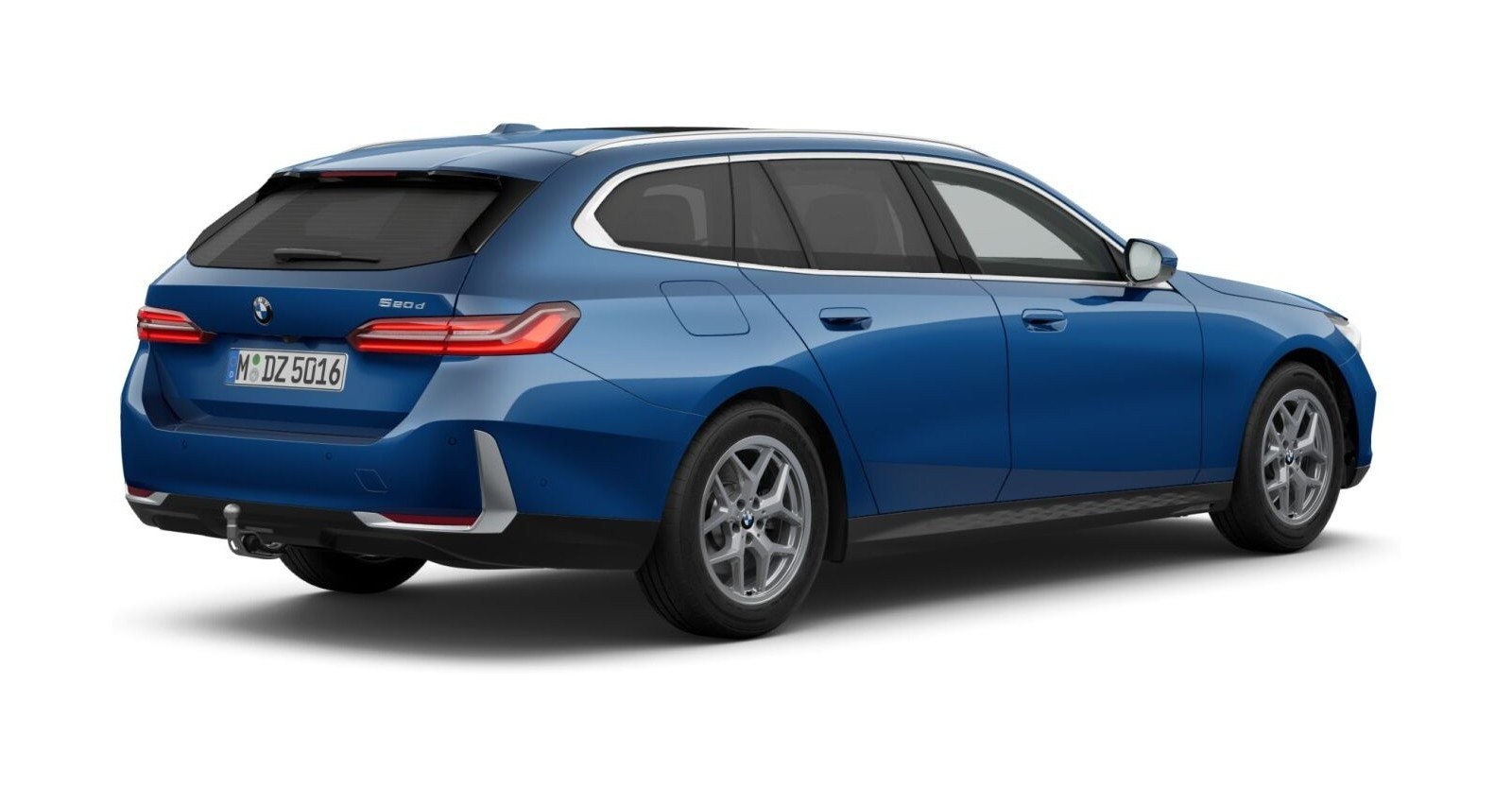 BMW BMW 5er in Blau von hinten BMW BMW 5er in Blau von hinten