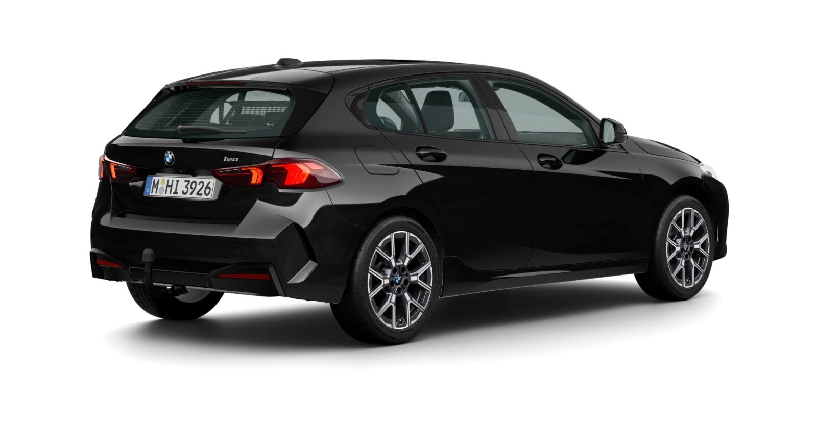 BMW BMW 1er in Schwarz von hinten