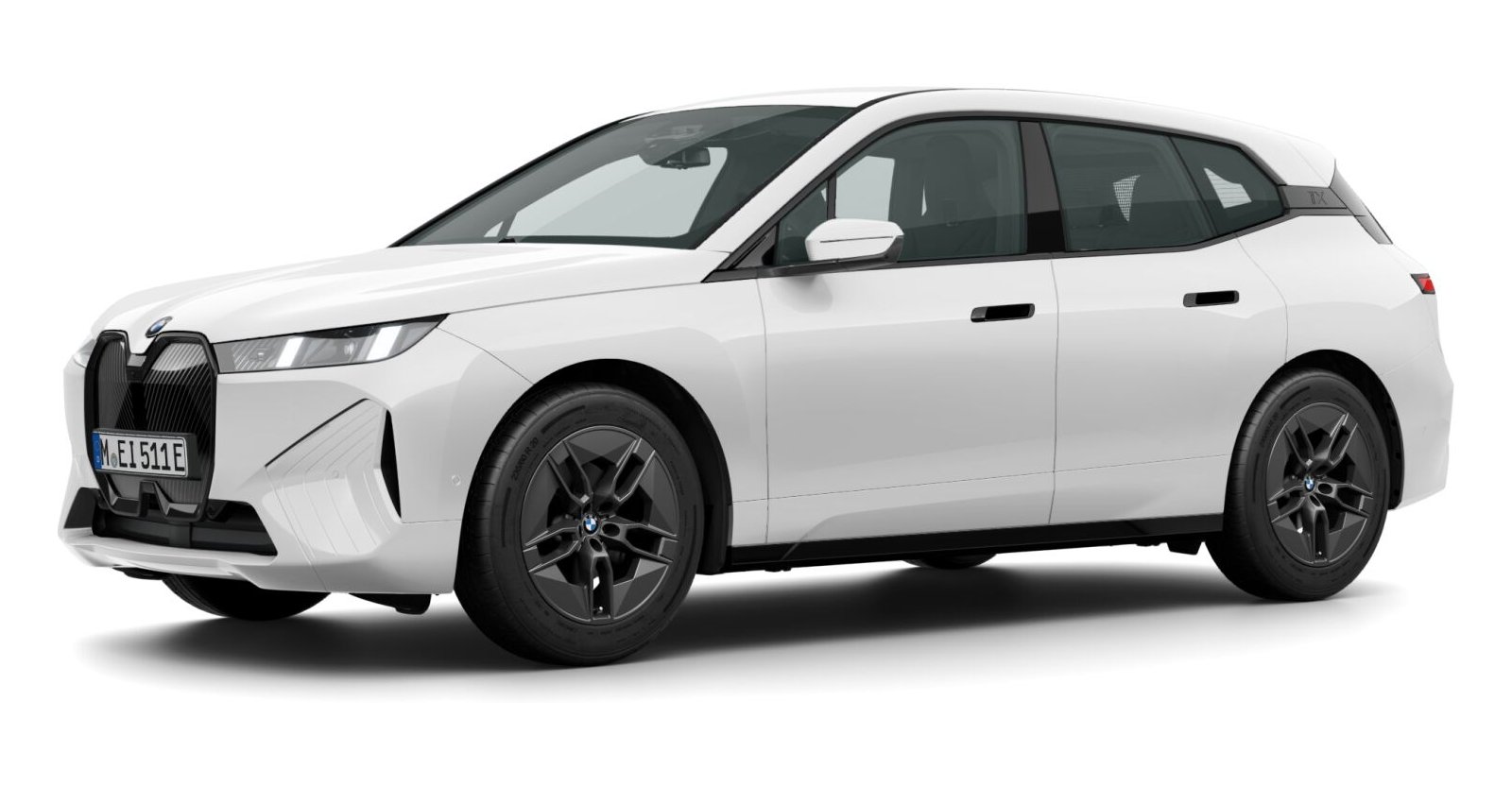 BMW iX xDrive45 in Weiß von vorne