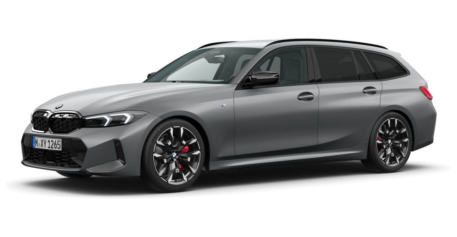 BMW M340d xDrive Touring in Grau von vorne