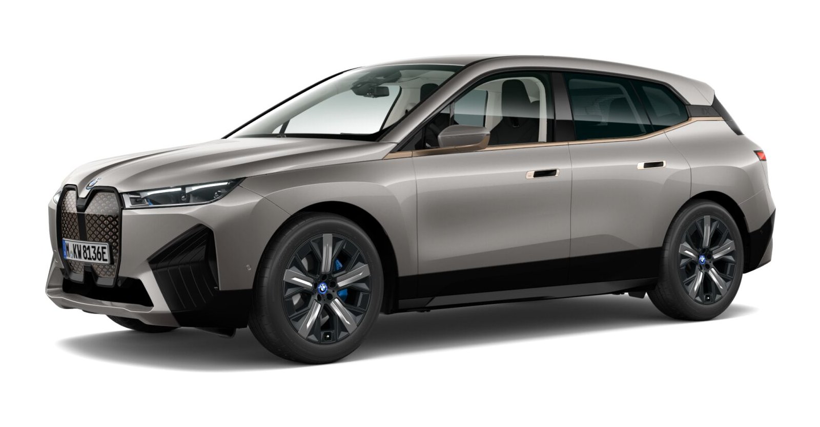 BMW iX xDrive50 in Grau von vorne