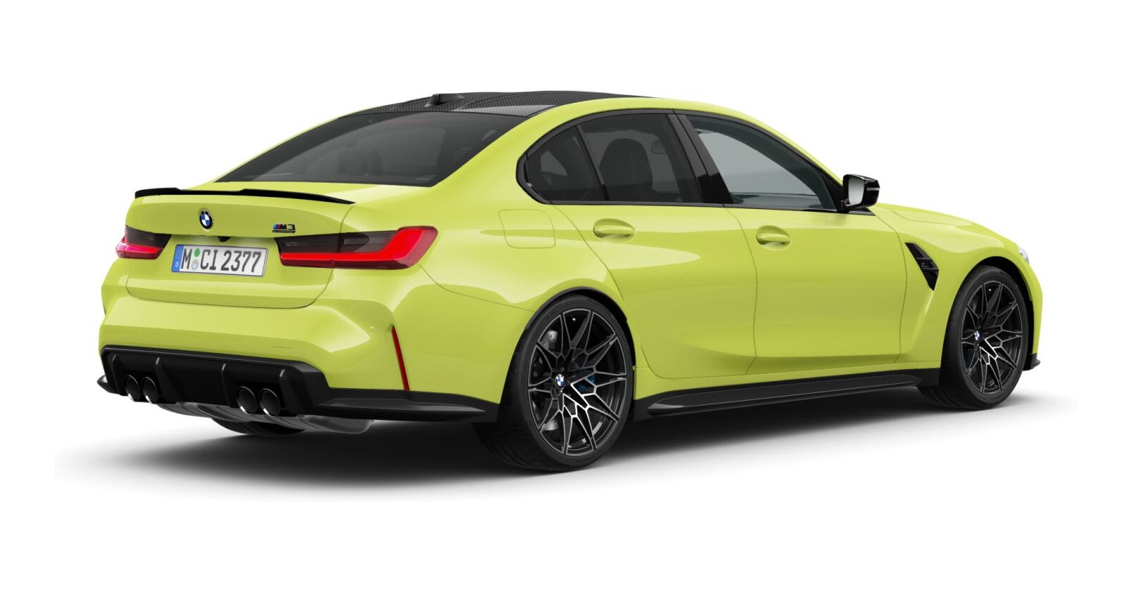 BMW BMW M in Gelb von hinten