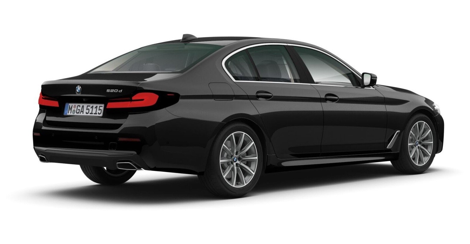 BMW BMW 5er in Schwarz von hinten BMW BMW 5er in Schwarz von hinten