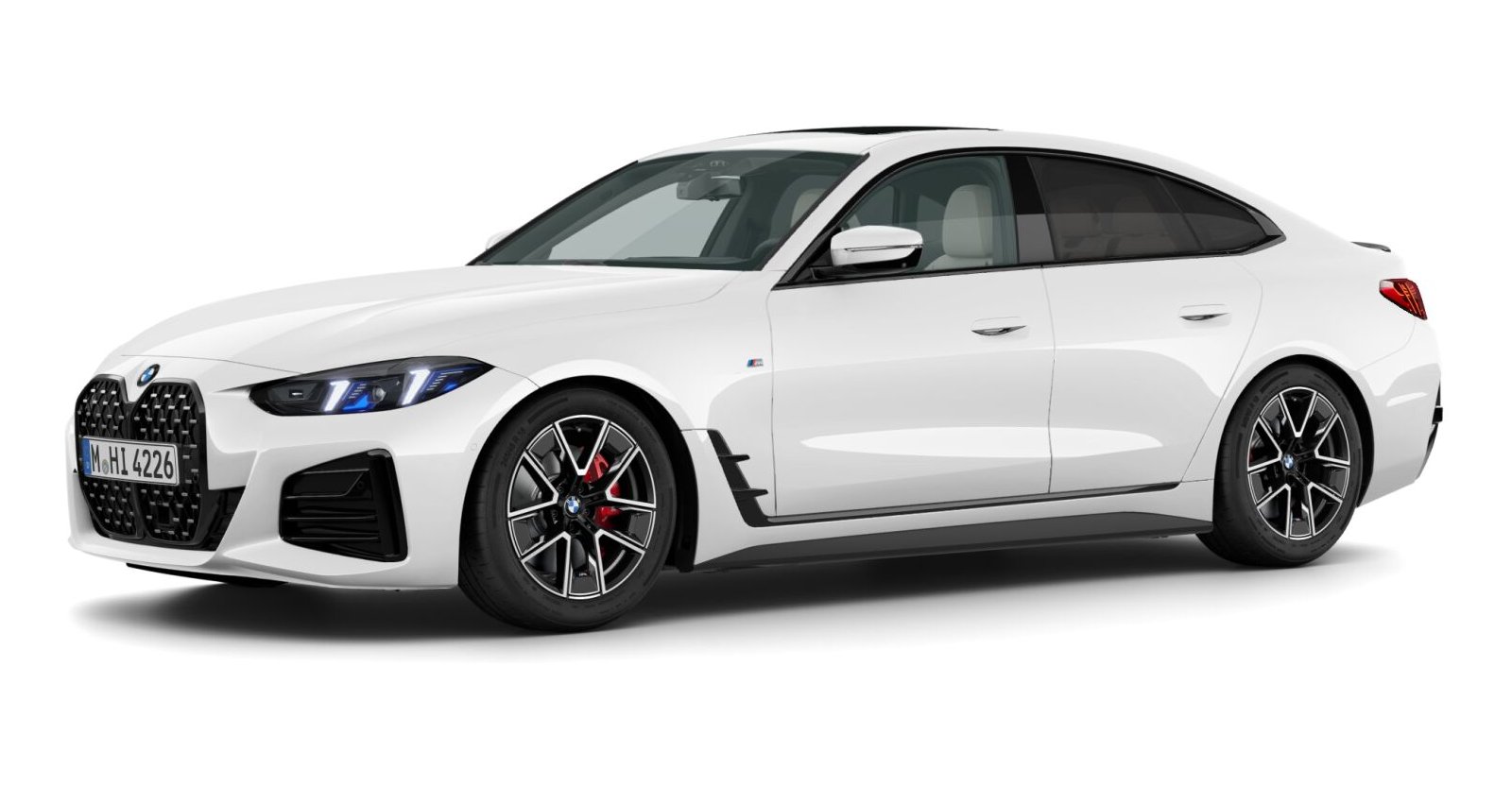 BMW 420i Gran Coupé in Weiß von vorne