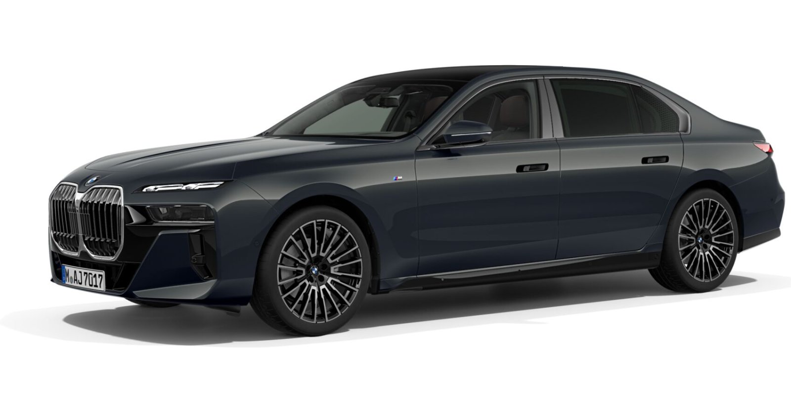 BMW 740d xDrive Limousine in Grau von vorne BMW 740d xDrive Limousine in Grau von vorne