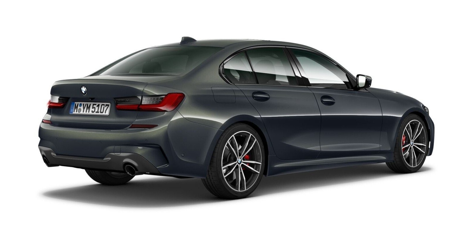 BMW BMW 3er in Grau von hinten BMW BMW 3er in Grau von hinten