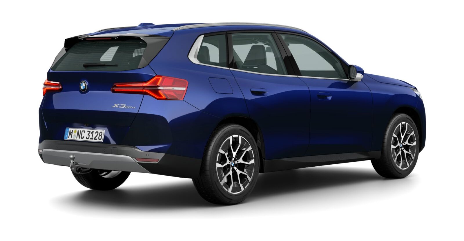 BMW BMW X in Blau von hinten BMW BMW X in Blau von hinten