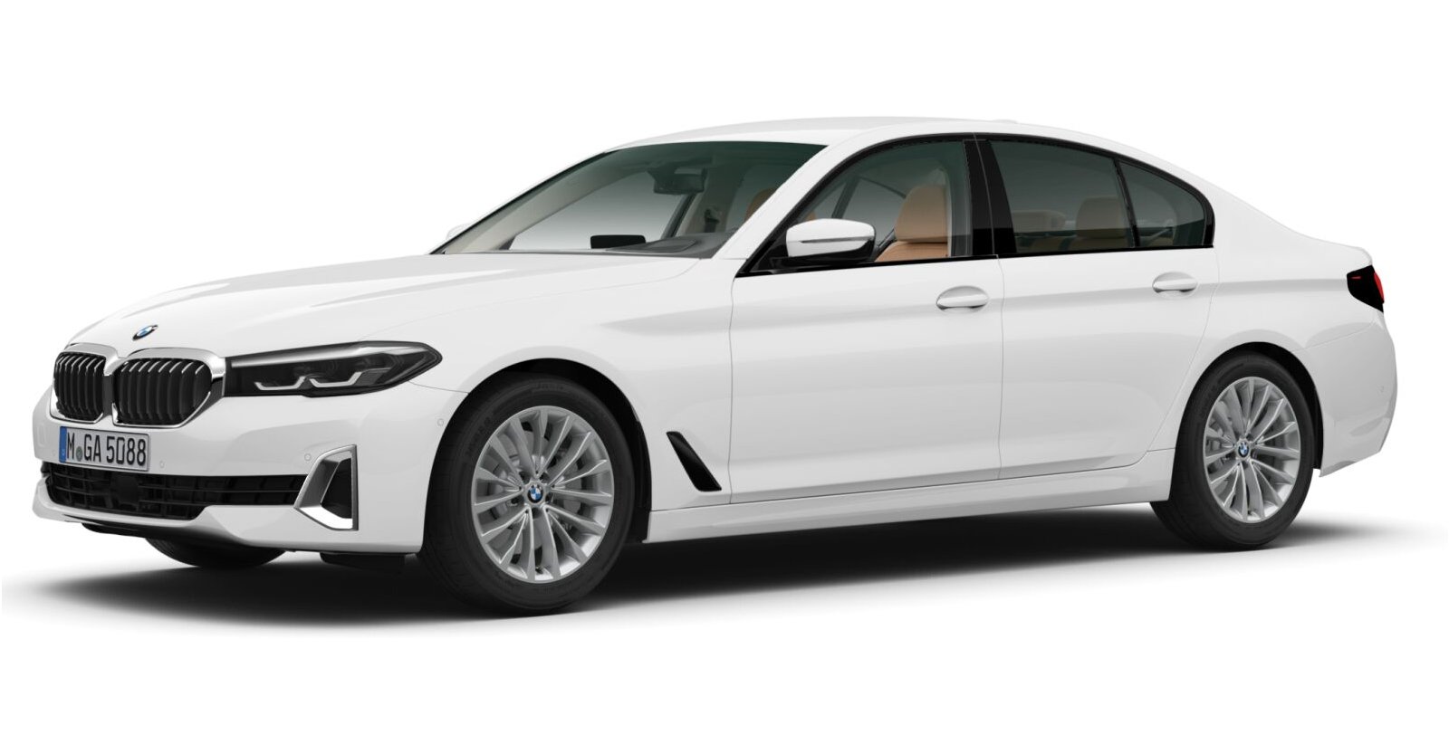 BMW BMW 5er in Weiß von vorne