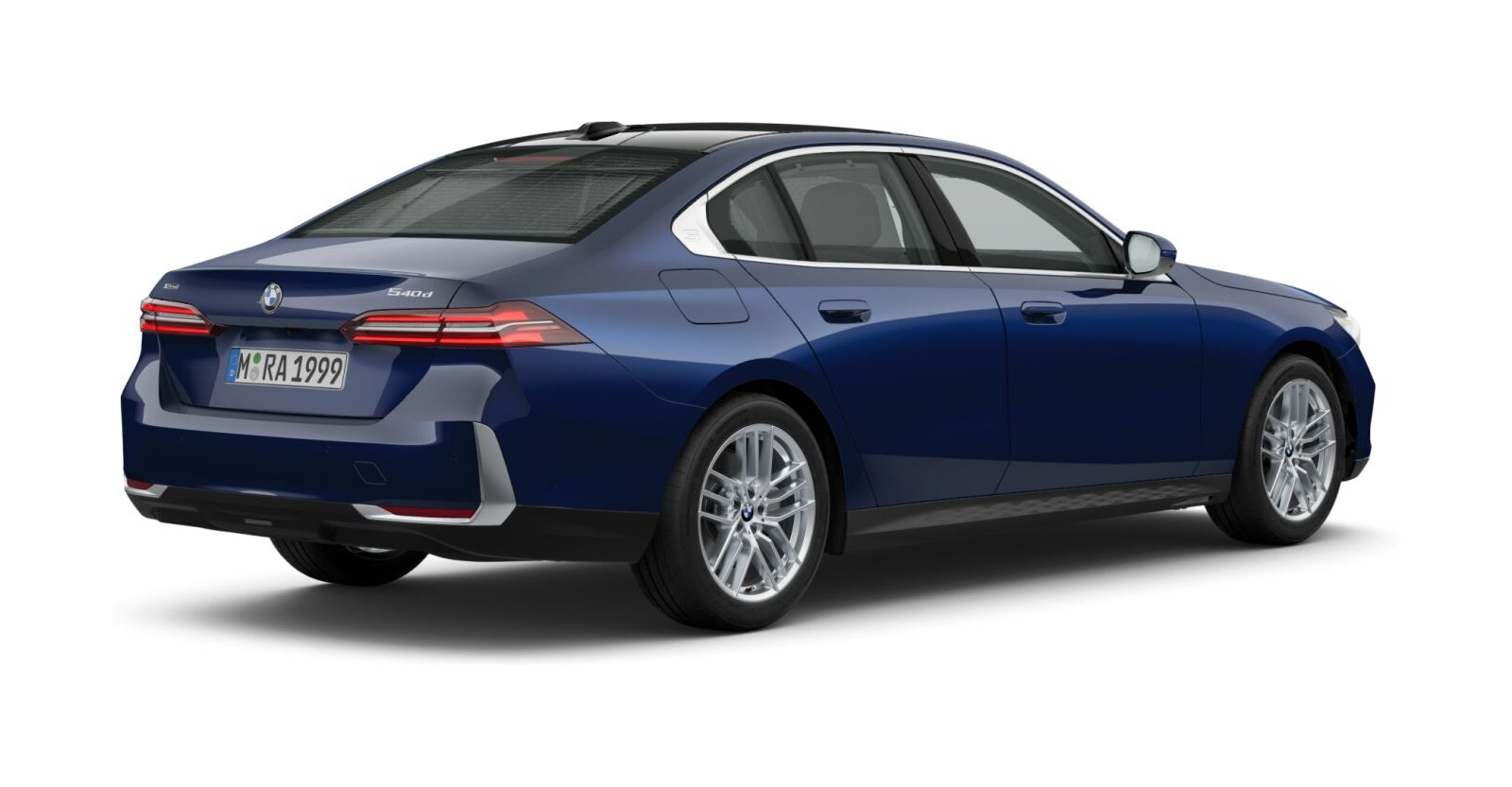 BMW BMW 5er in Blau von hinten BMW BMW 5er in Blau von hinten