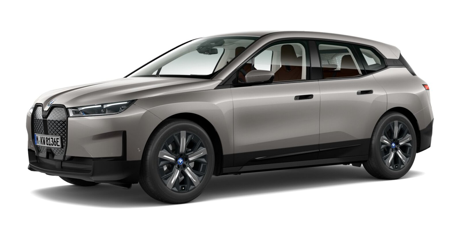 BMW iX xDrive40 in Grau von vorne