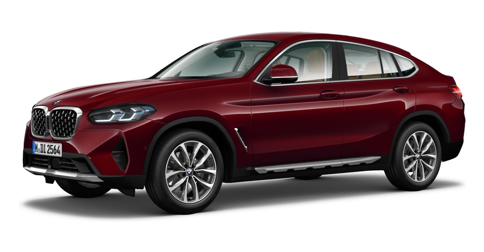 BMW X4 xDrive20d in Rot von vorne BMW X4 xDrive20d in Rot von vorne