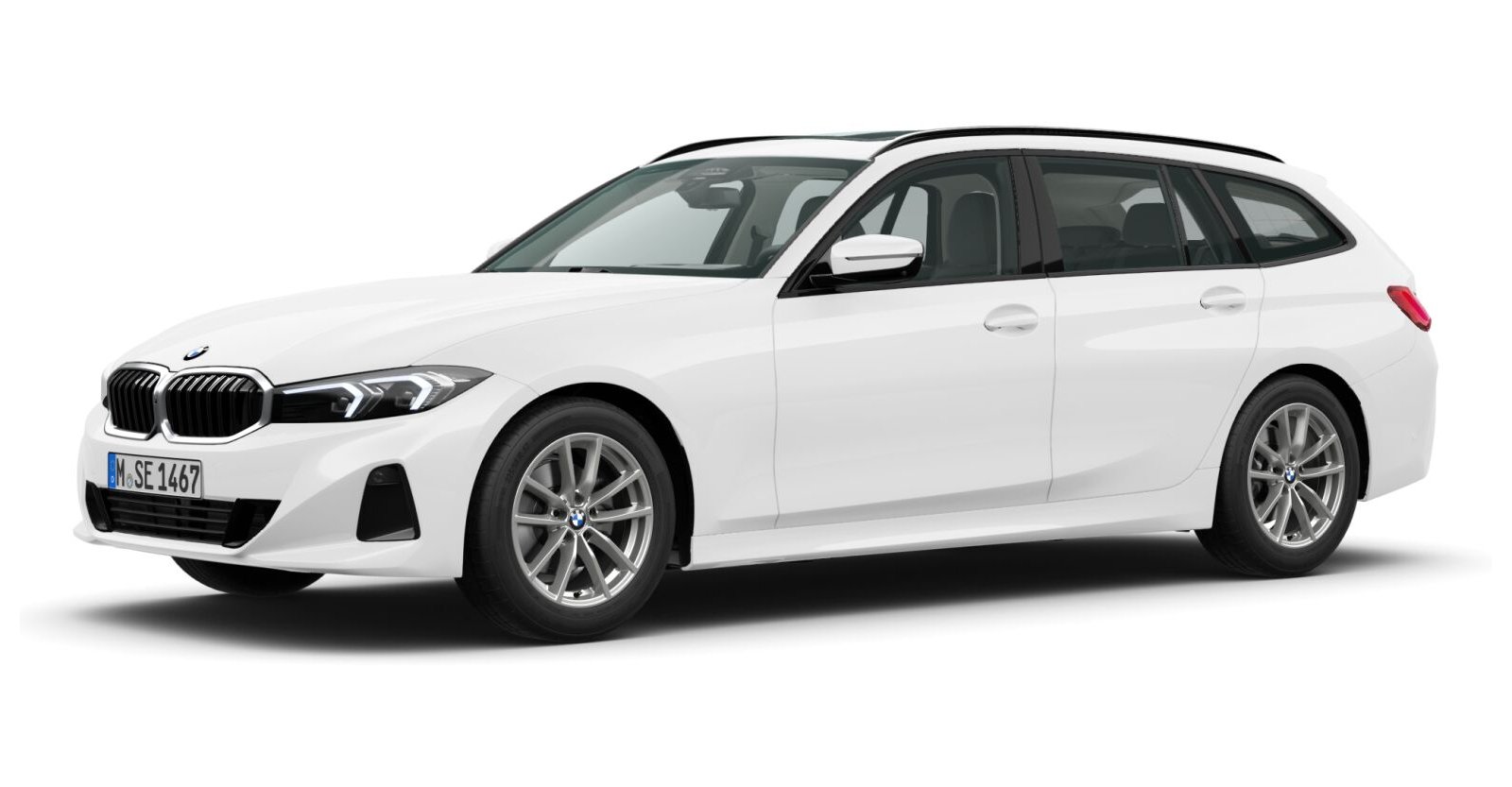 BMW BMW 3er in Weiß von vorne