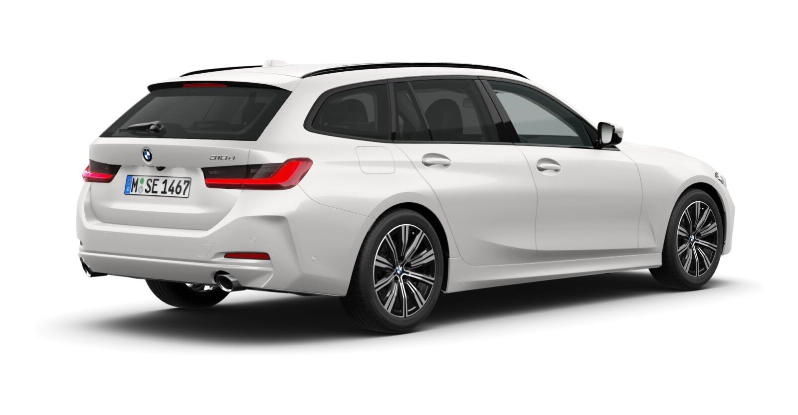 BMW BMW 3er in Weiß von hinten BMW BMW 3er in Weiß von hinten
