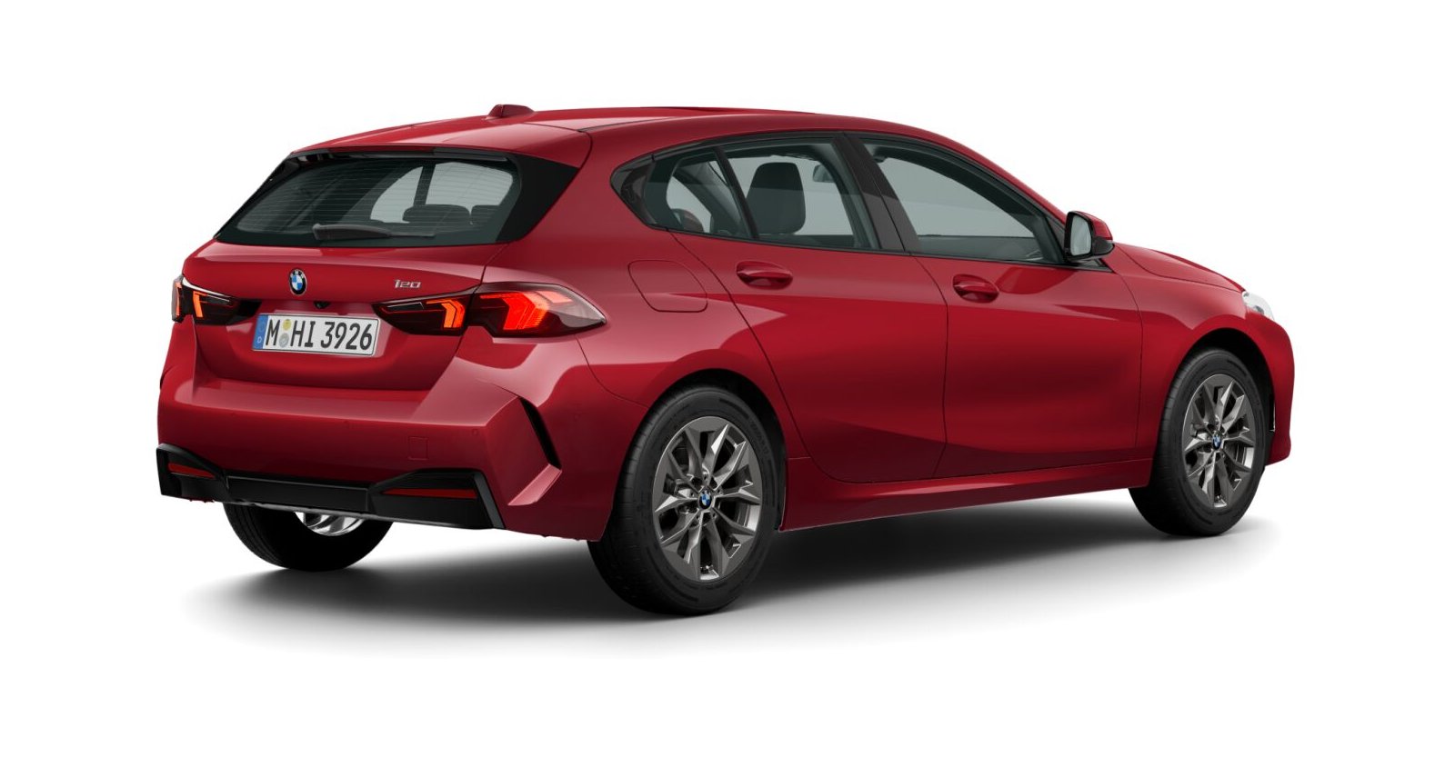 BMW BMW 1er in Rot von hinten BMW BMW 1er in Rot von hinten