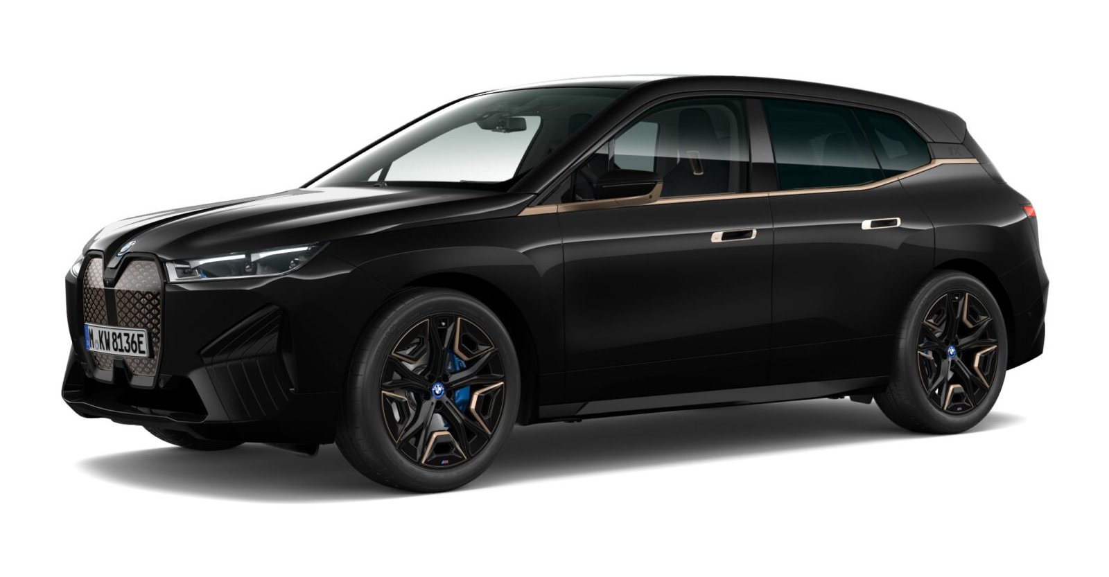 BMW iX xDrive40 in Schwarz von vorne BMW iX xDrive40 in Schwarz von vorne