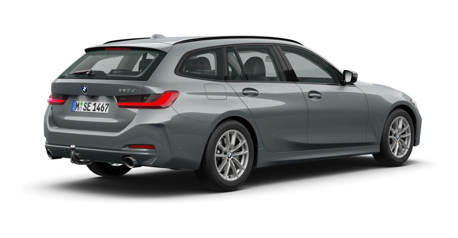BMW BMW 3er in Grau von hinten BMW BMW 3er in Grau von hinten