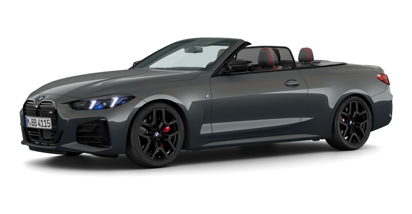 BMW M440i xDrive Cabrio in Grau von vorne BMW M440i xDrive Cabrio in Grau von vorne