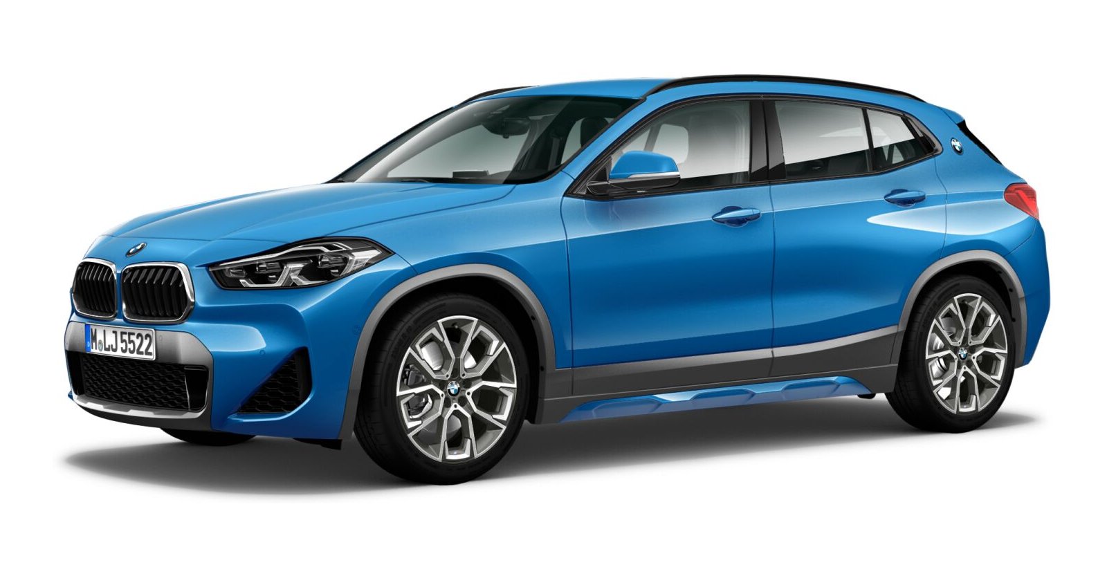 BMW X2 xDrive20d in Blau von vorne