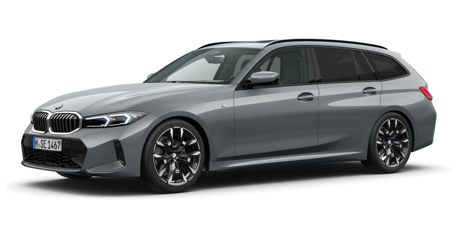 BMW 320i Touring in Grau von vorne