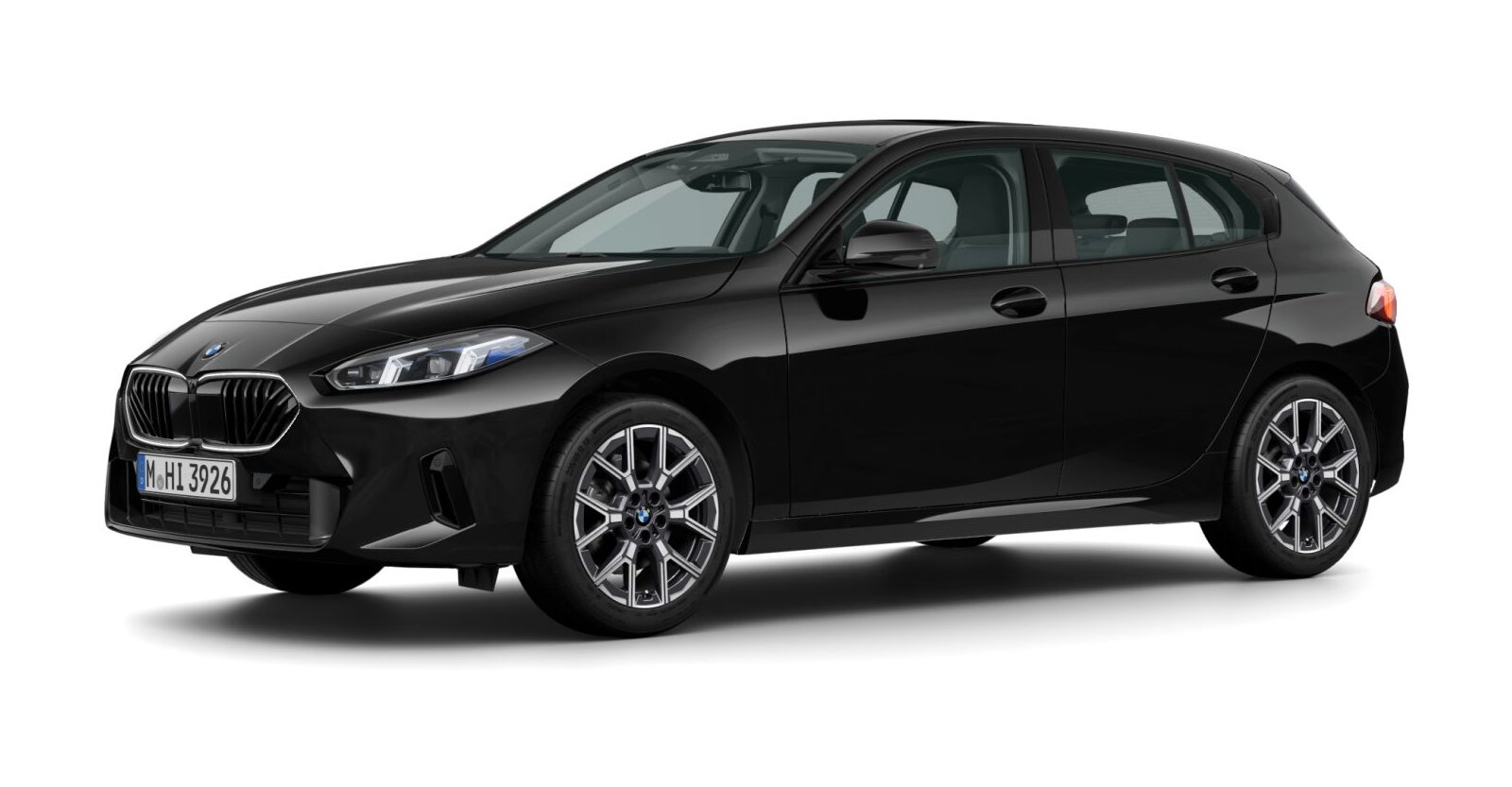 BMW BMW 1er in Schwarz von vorne BMW BMW 1er in Schwarz von vorne