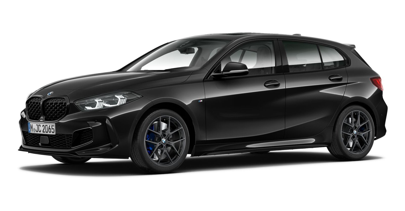 BMW BMW 1er in Schwarz von vorne BMW BMW 1er in Schwarz von vorne