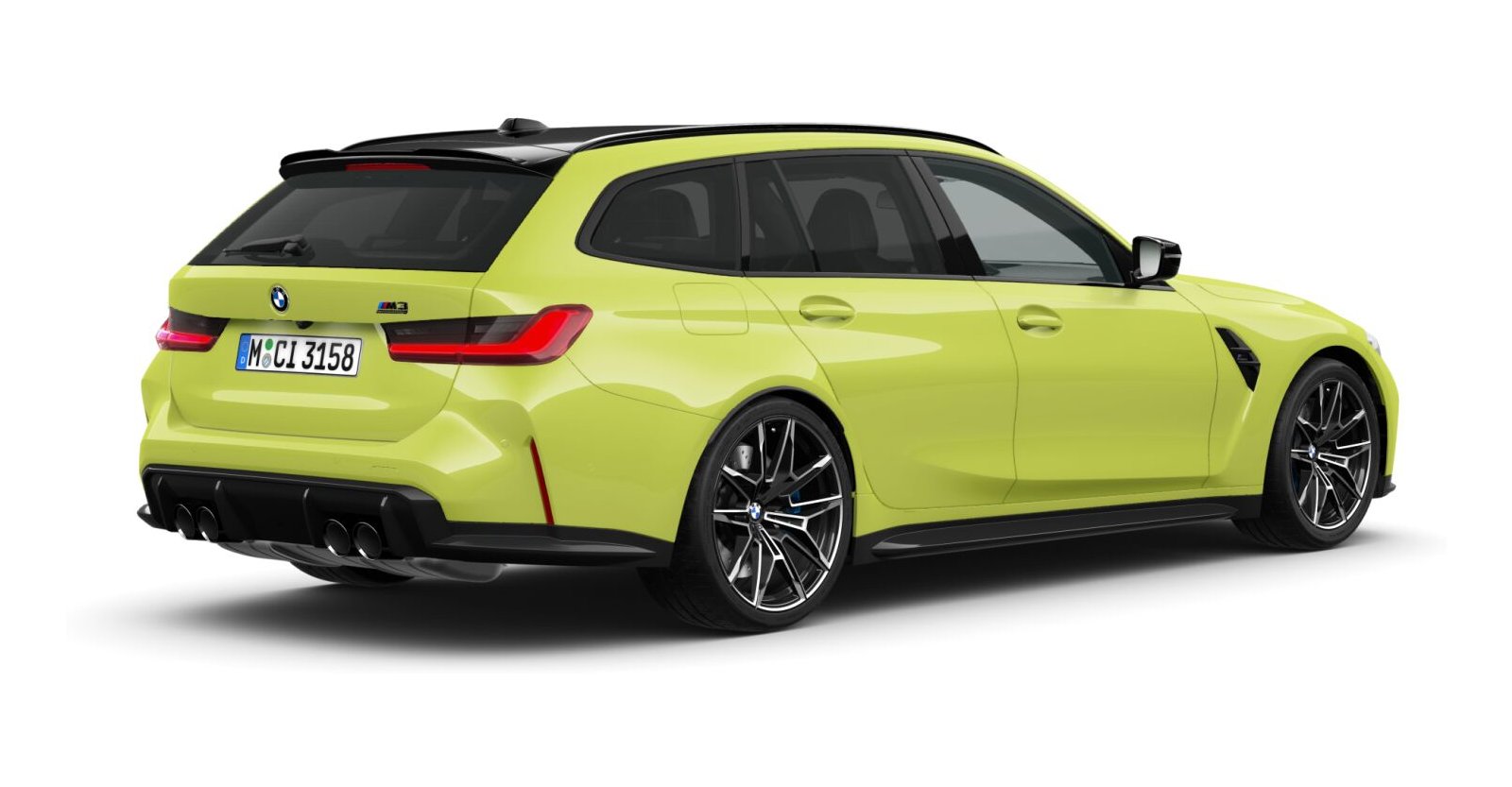BMW BMW M in Gelb von hinten BMW BMW M in Gelb von hinten