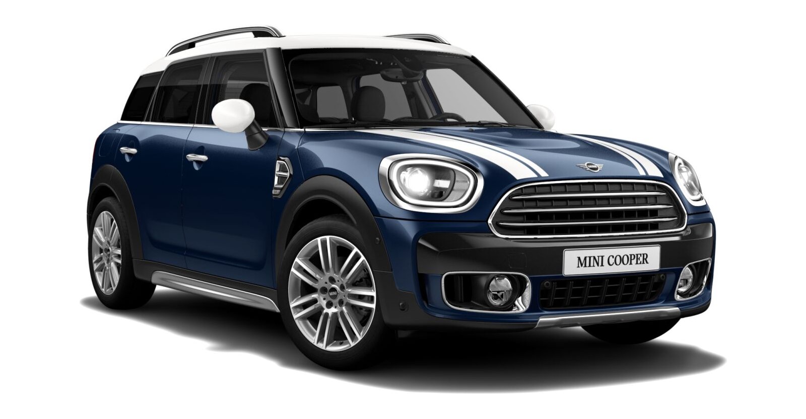 MINI Cooper Countryman in Blau von vorne