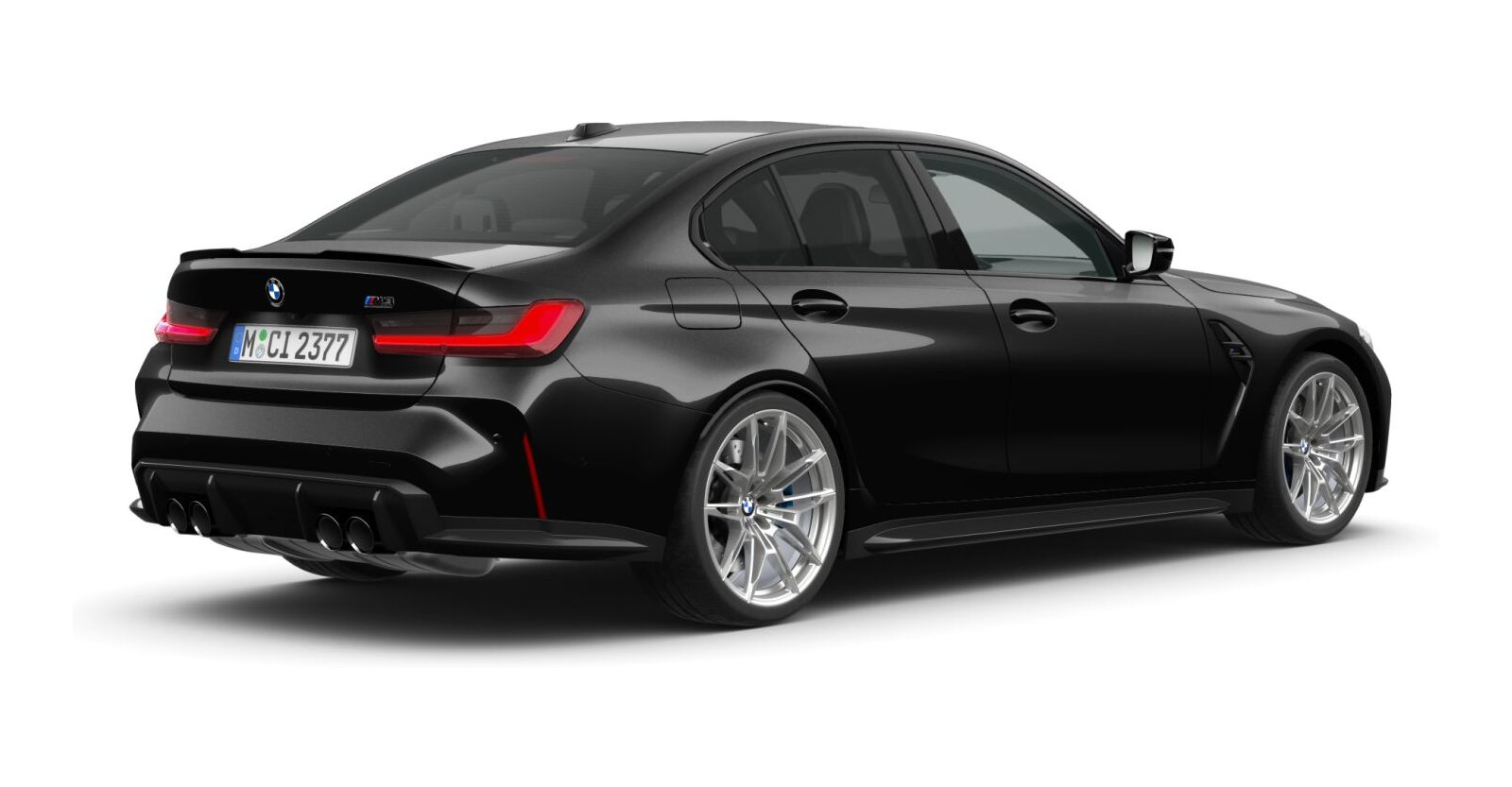 BMW BMW M in Schwarz von hinten
