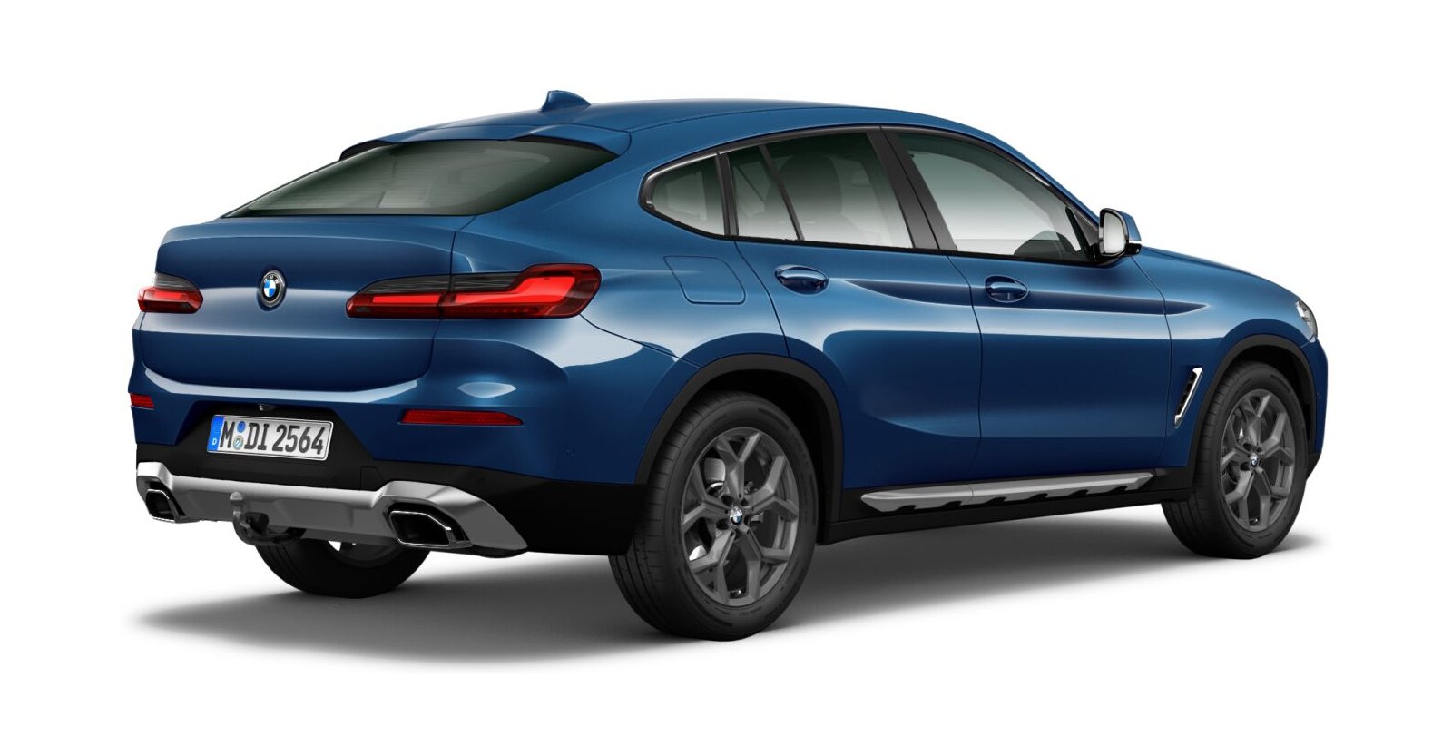 BMW BMW X in Blau von hinten BMW BMW X in Blau von hinten