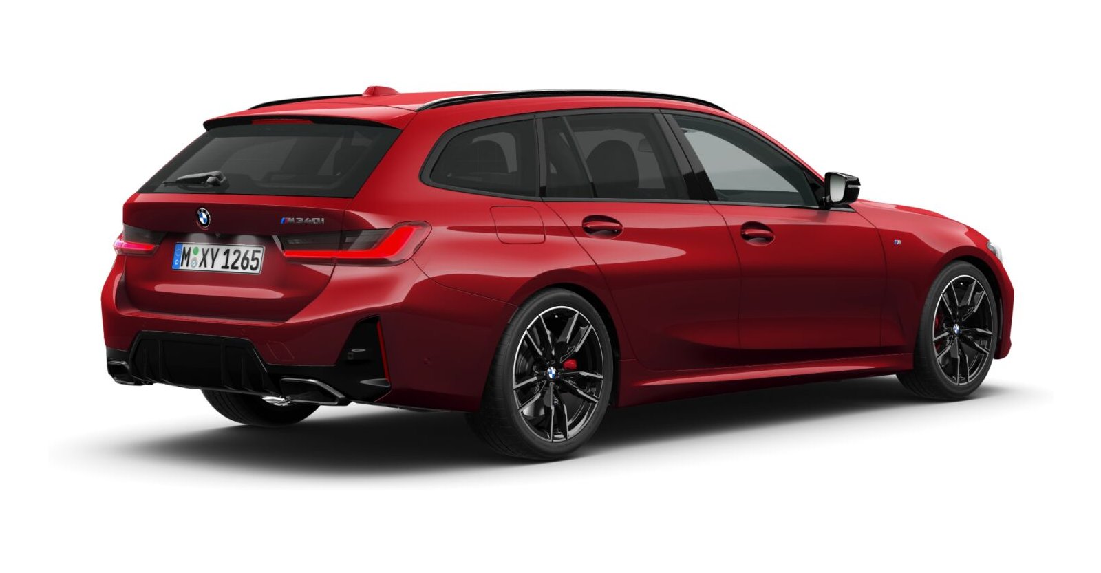 BMW BMW 3er in Rot von hinten BMW BMW 3er in Rot von hinten