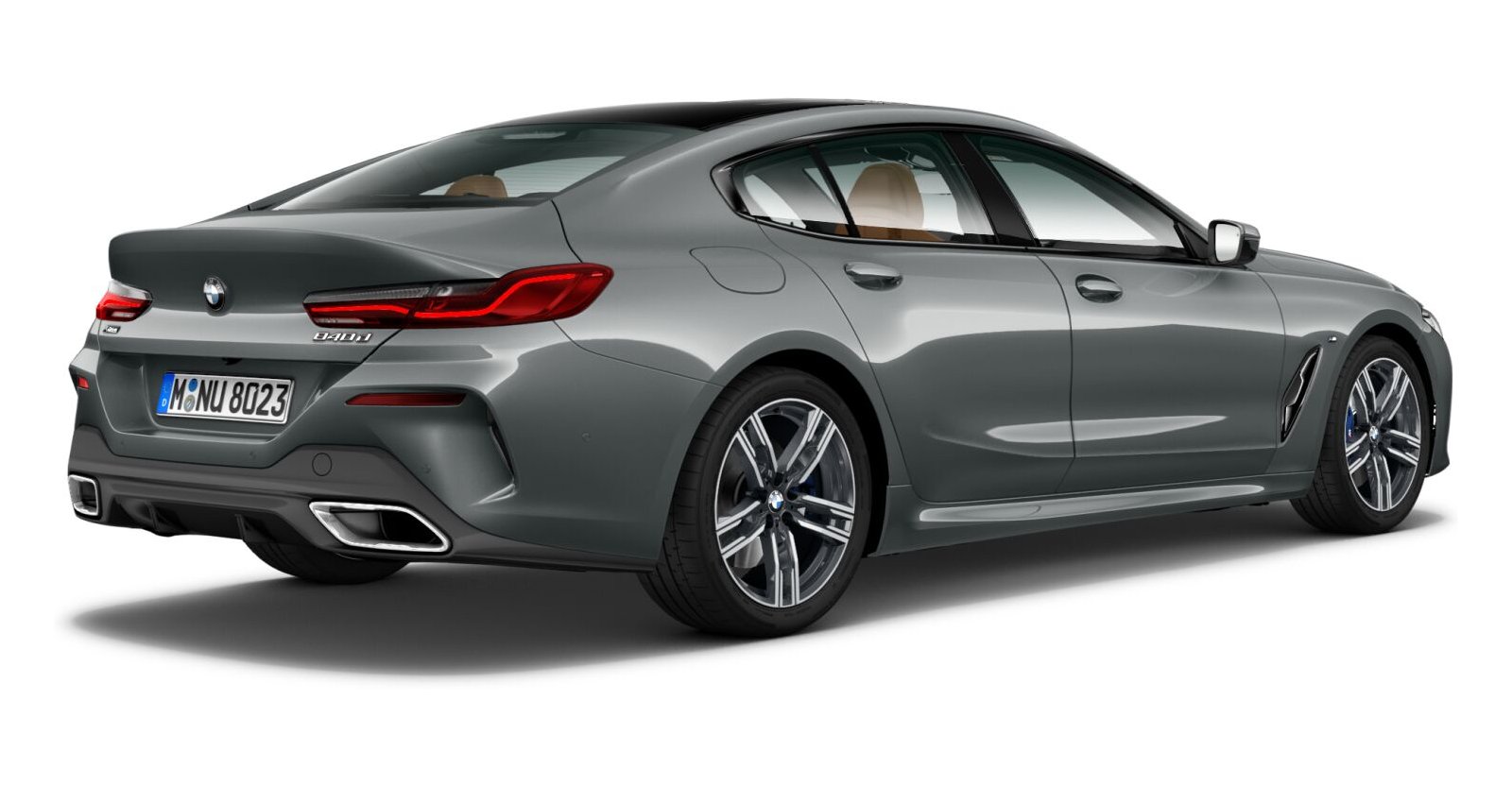 BMW BMW 8er in Grau von hinten