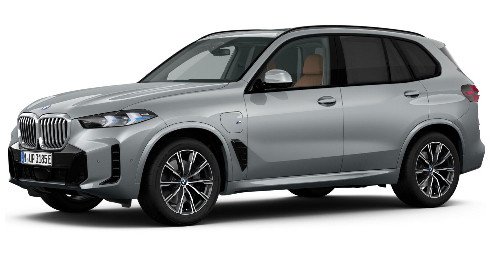 BMW X5 xDrive50e in Grau von vorne