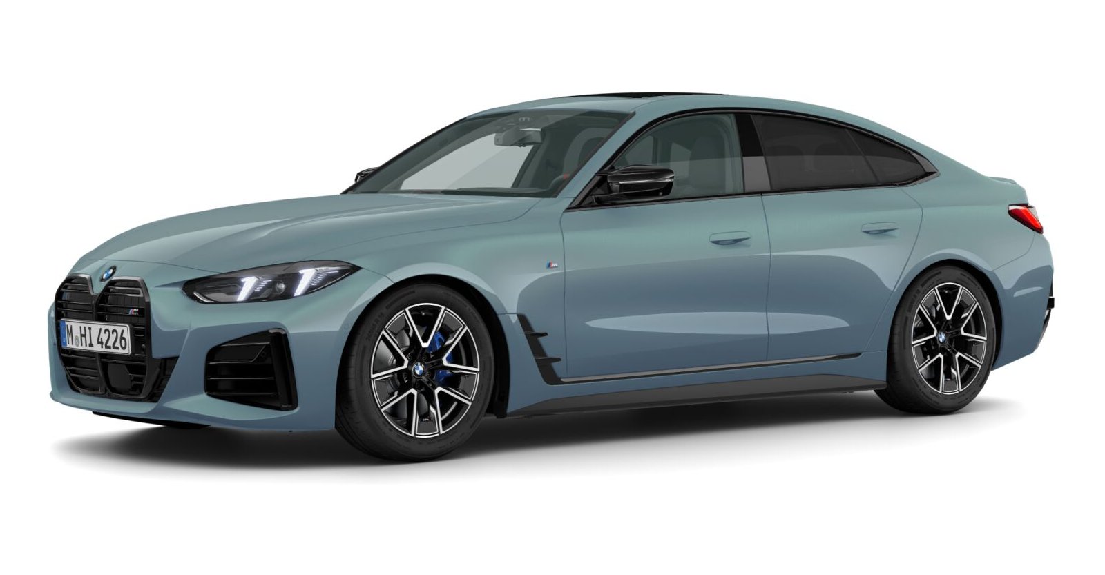 BMW M440i xDrive Gran Coupé in Grün von vorne
