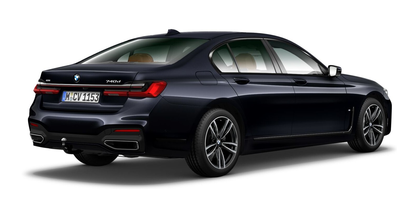 BMW BMW 7er in Schwarz von hinten BMW BMW 7er in Schwarz von hinten