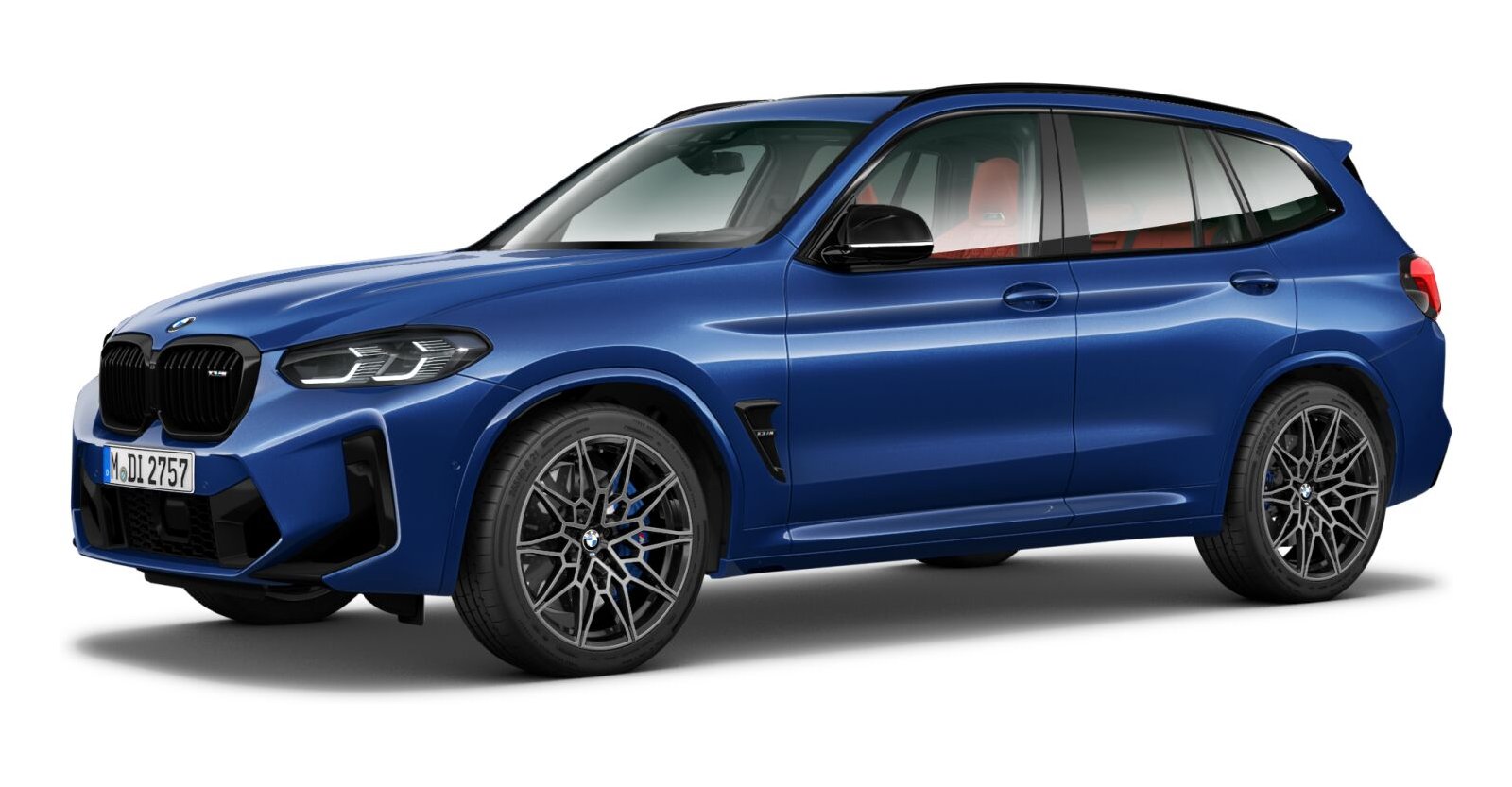 BMW X3 M Competition in Blau von vorne