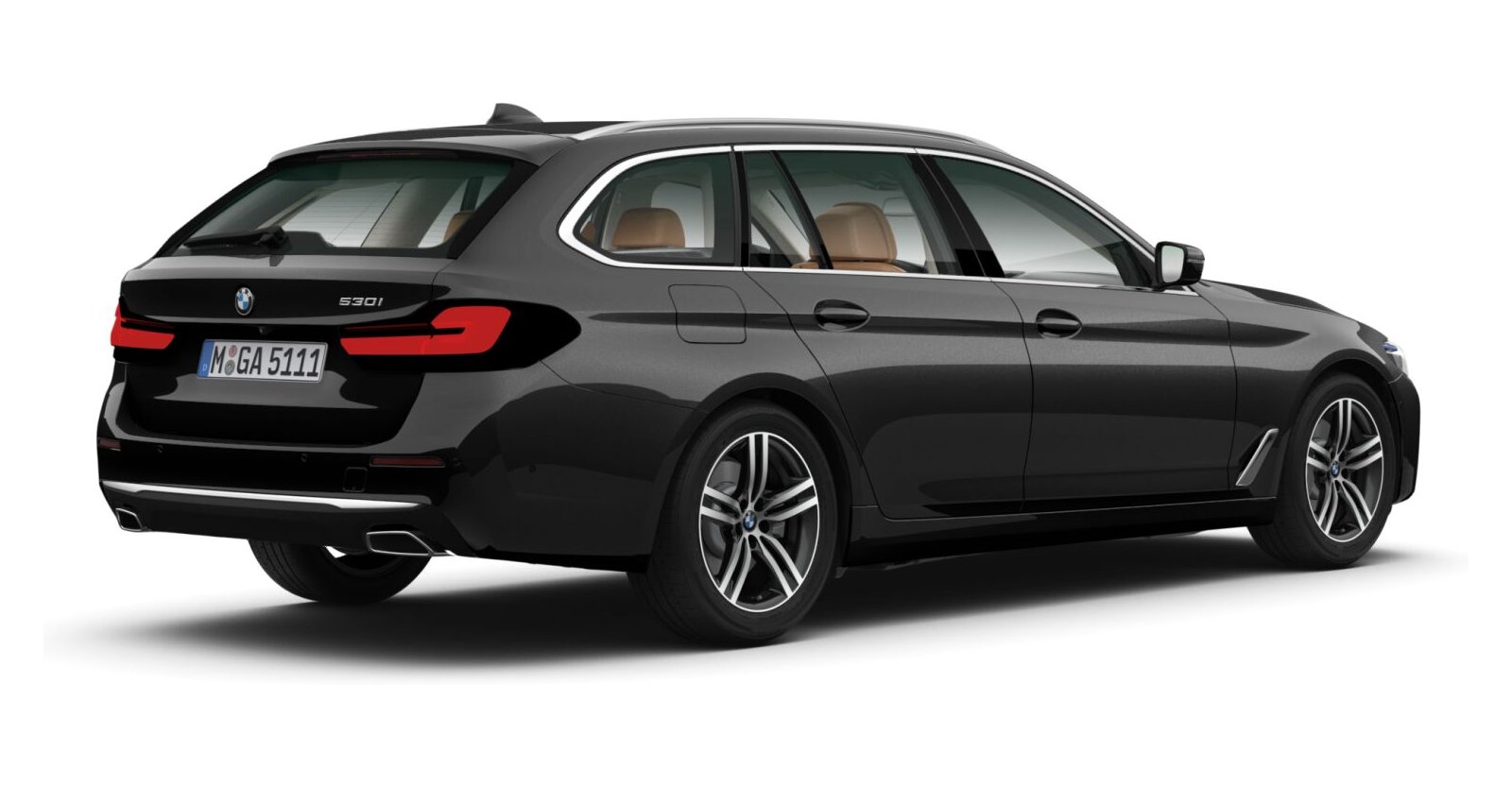 BMW BMW 5er in Schwarz von hinten BMW BMW 5er in Schwarz von hinten