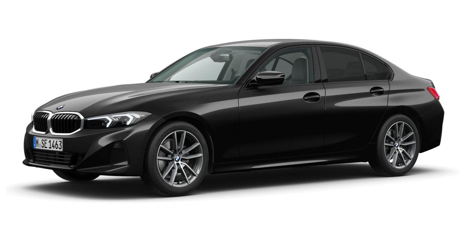 BMW BMW 3er in Schwarz von vorne