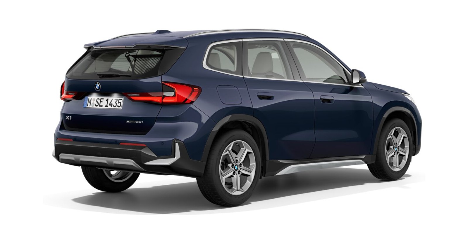 BMW BMW X in Blau von hinten BMW BMW X in Blau von hinten