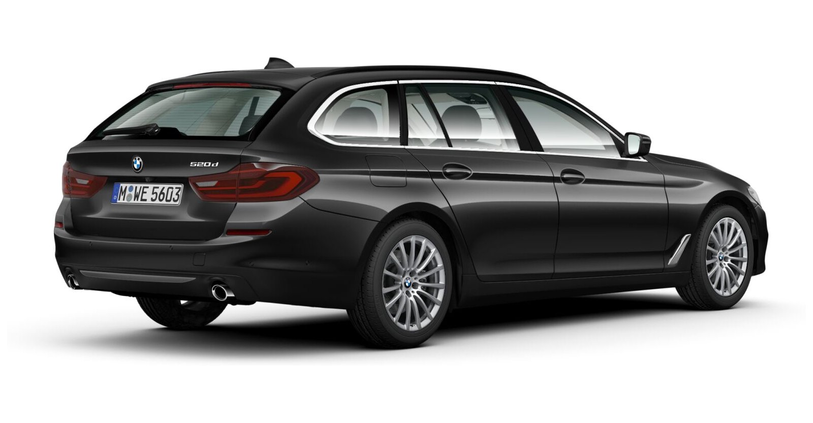 BMW BMW 5er in Grau von hinten