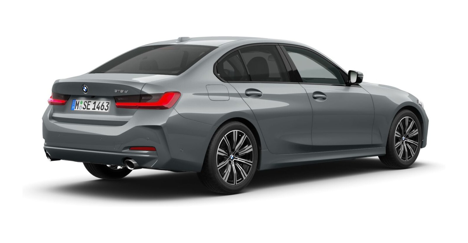BMW BMW 3er in Grau von hinten BMW BMW 3er in Grau von hinten