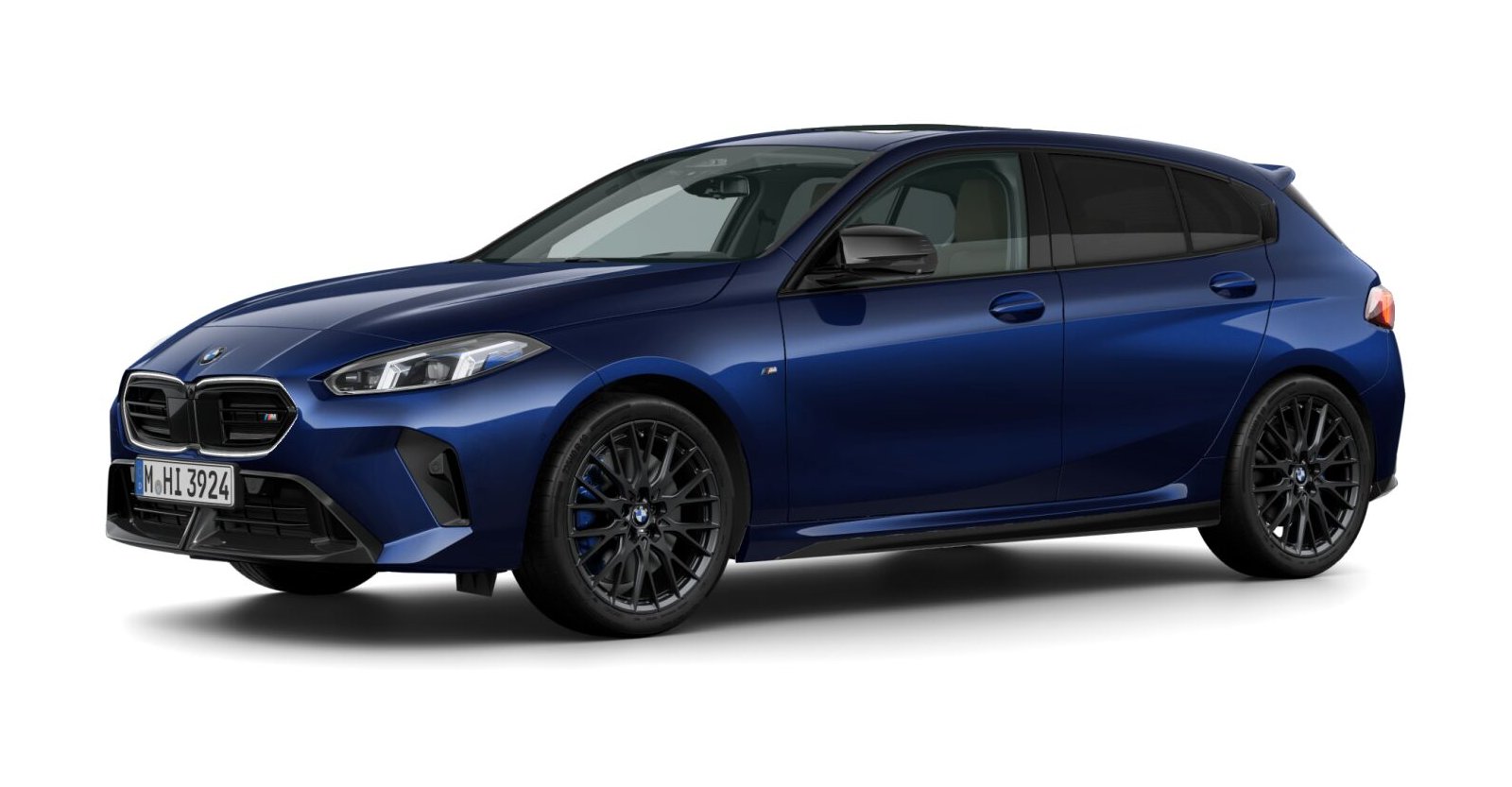 BMW M135 xDrive in Blau von vorne BMW M135 xDrive in Blau von vorne