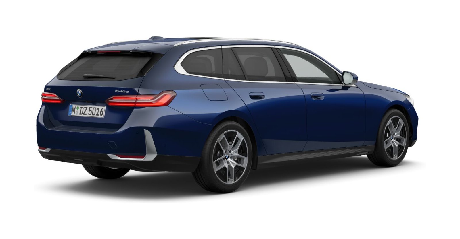 BMW BMW 5er in Blau von hinten BMW BMW 5er in Blau von hinten